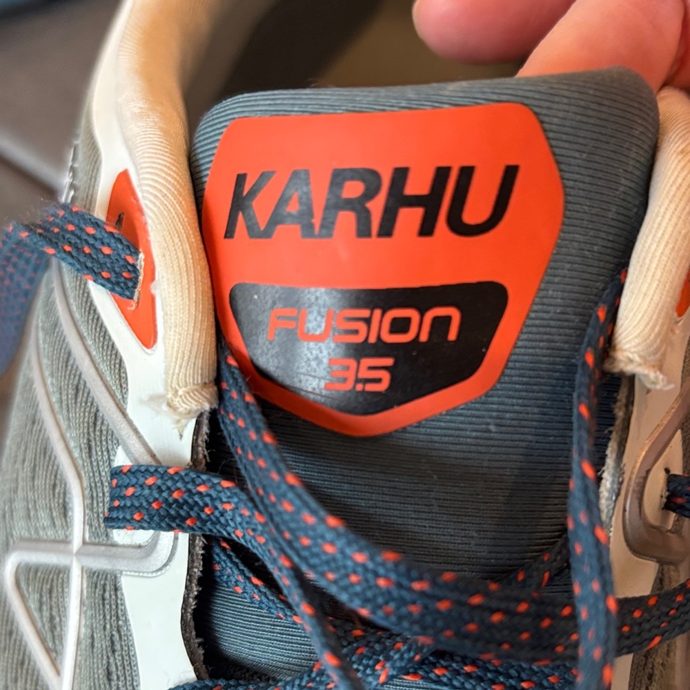Karhu Men's Performance Fusion 3.5 Athletic Shoes in Gray and Blue - Picture 2 of 8